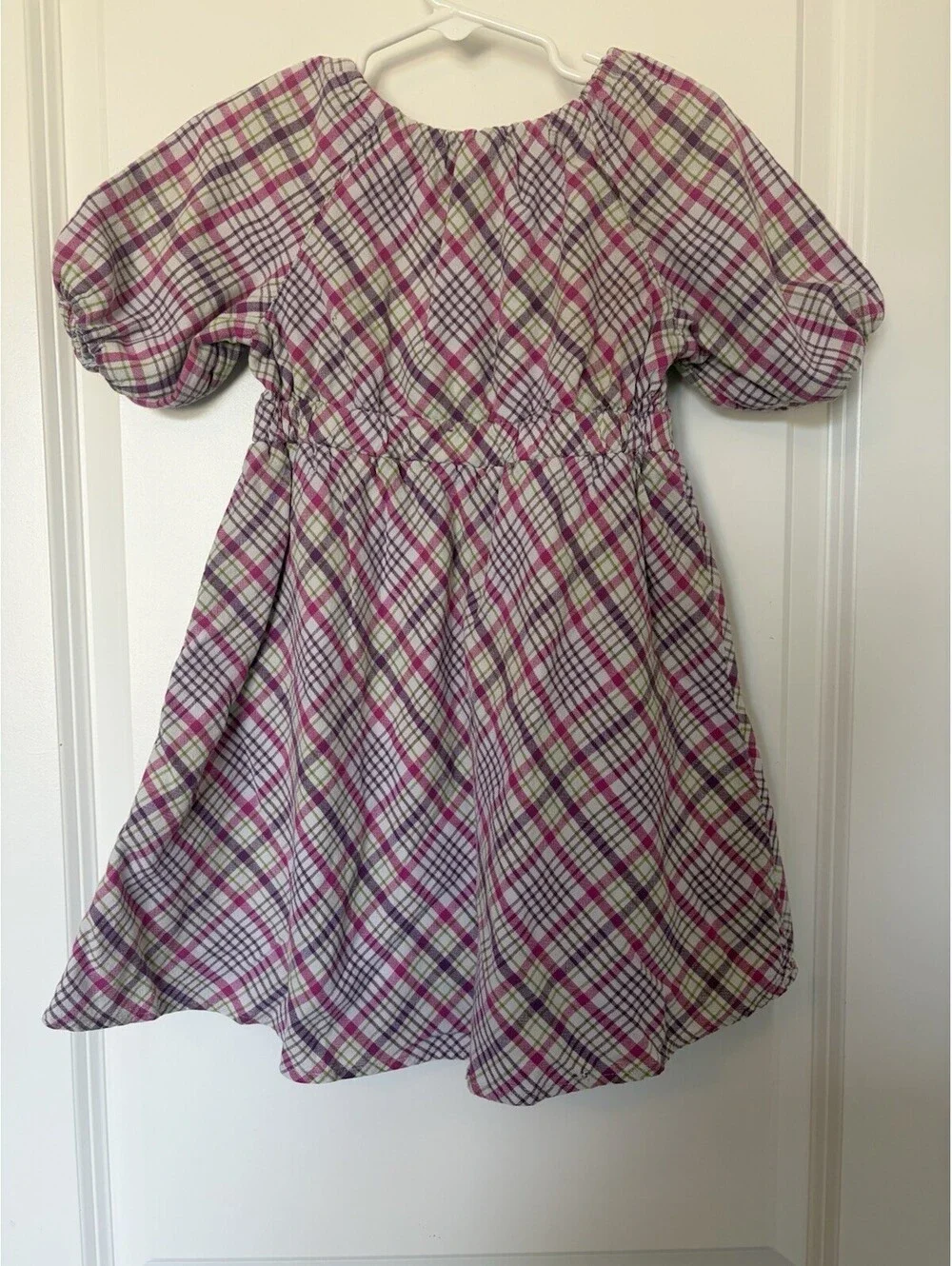 Cherokee Pink Plaid Short Sleeve Dress Size 4T Summer Travel Party